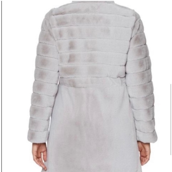 Jones New York Stand Collar Faux Fur Jacket NWT 2X Gray - Picture 5 of 7